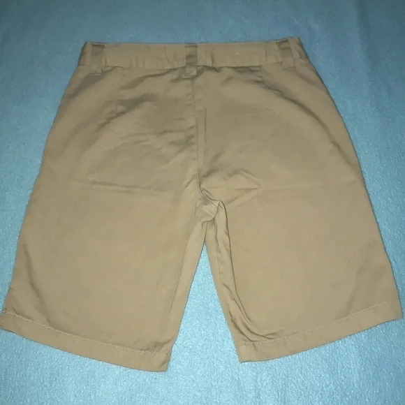 𝅺CHEROKEE school uniforms adjustable elastic waistband shorts tan NEW size 14 - Picture 2 of 5
